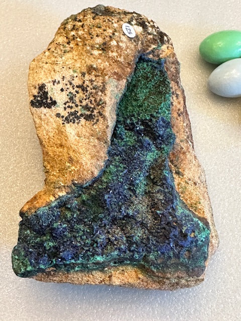 Azurite & Malachite on sandstone