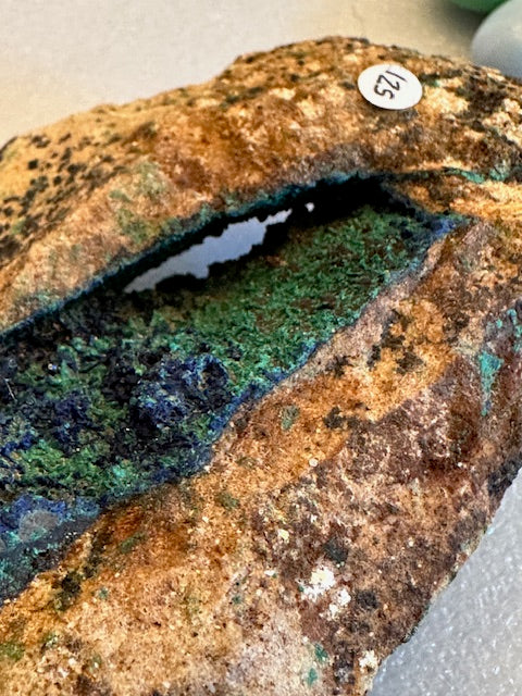 Azurite & Malachite on sandstone