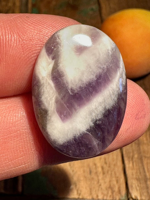 Chevron Amethyst Cabochon
