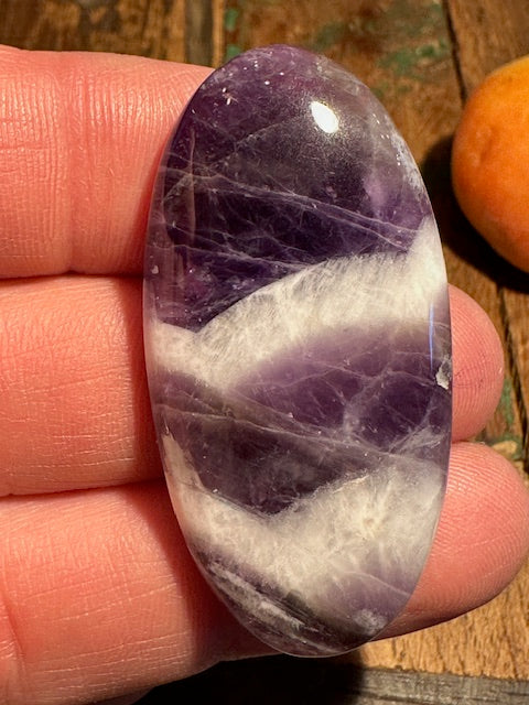Chevron Amethyst Cabochon