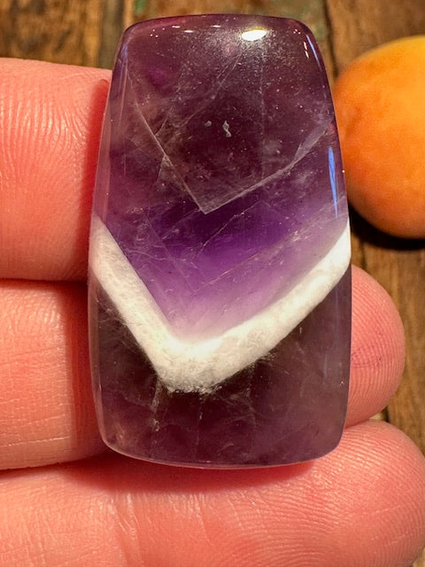 Chevron Amethyst Cabochon