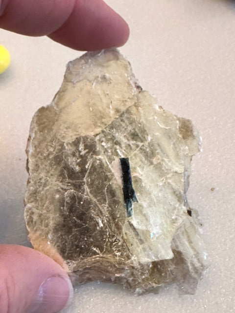 Green Tourmaline in Muscovite Mica