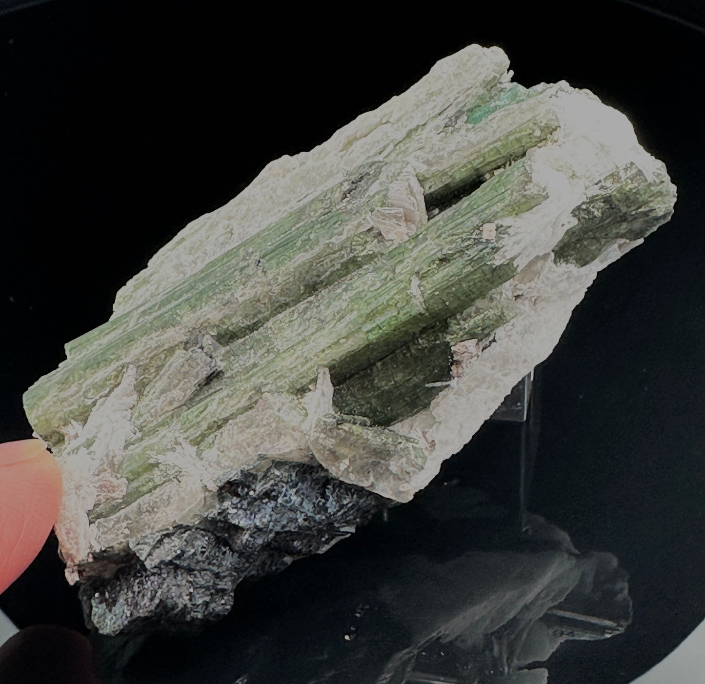 Elbaite Tourmaline in matrix
