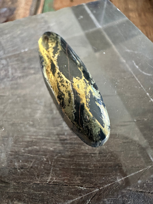 Covellite & Chalcopyrite Cabochon