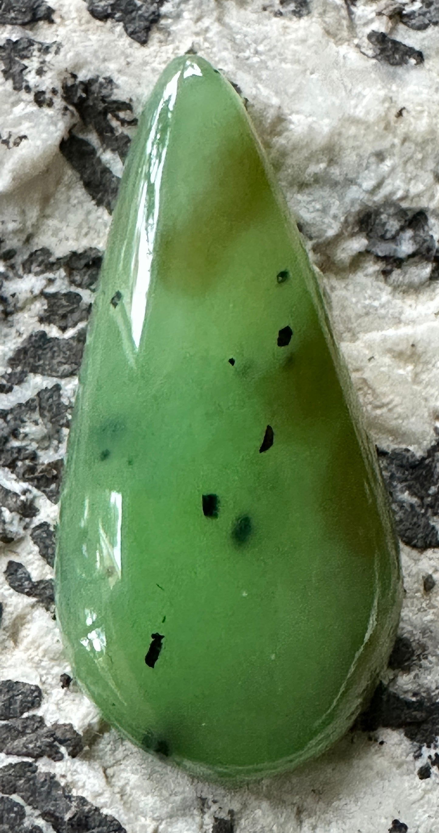 Siberian (Polar) Jade tear drop