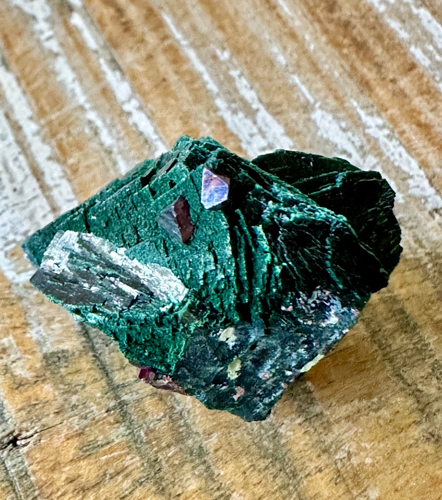 Cuprite on Malachite