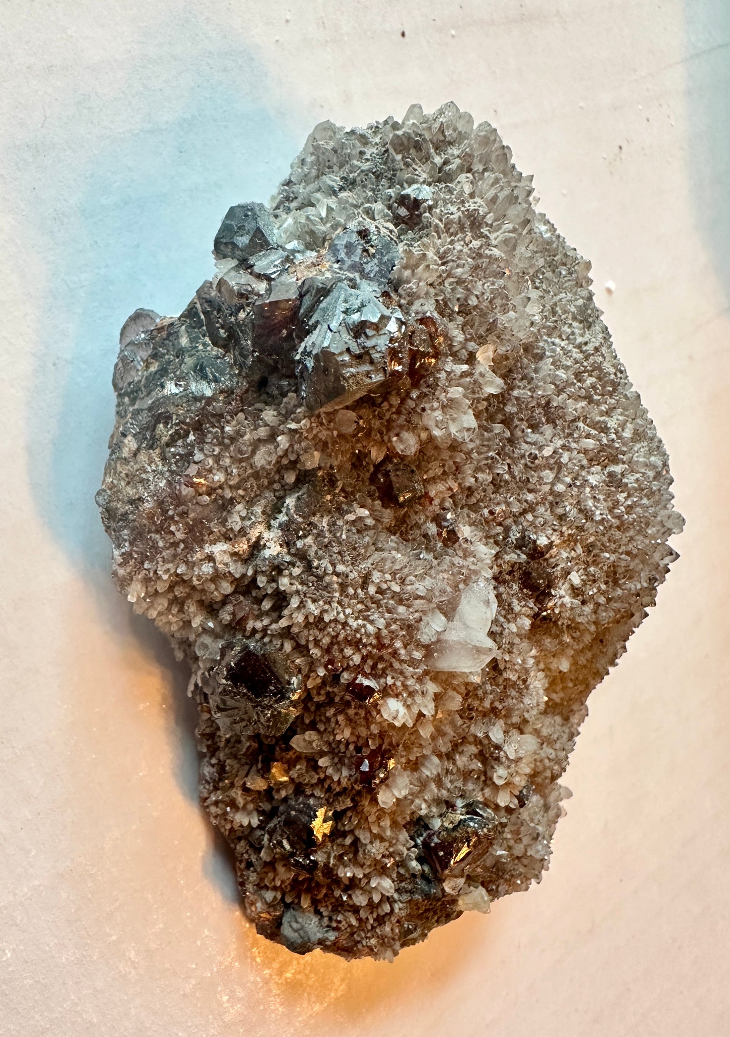 Sphalerite on Calcite