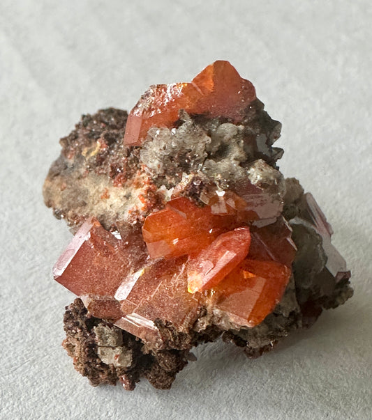 Red Wulfenite on matrix