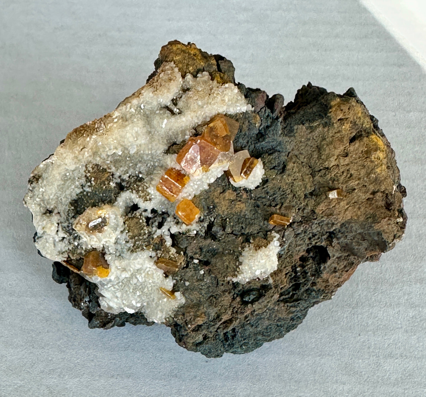 Wulfenite crystals on matrix