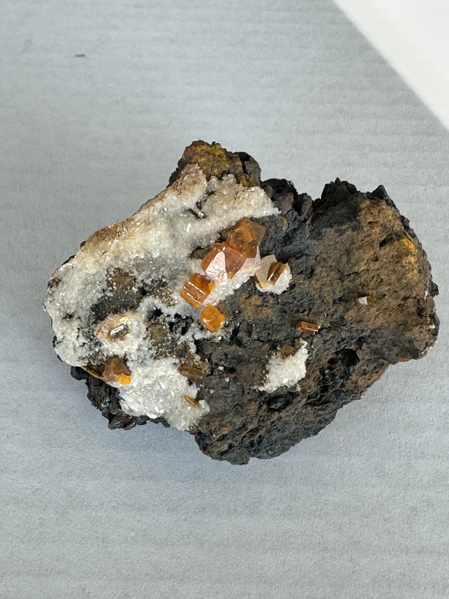 Wulfenite crystals on matrix