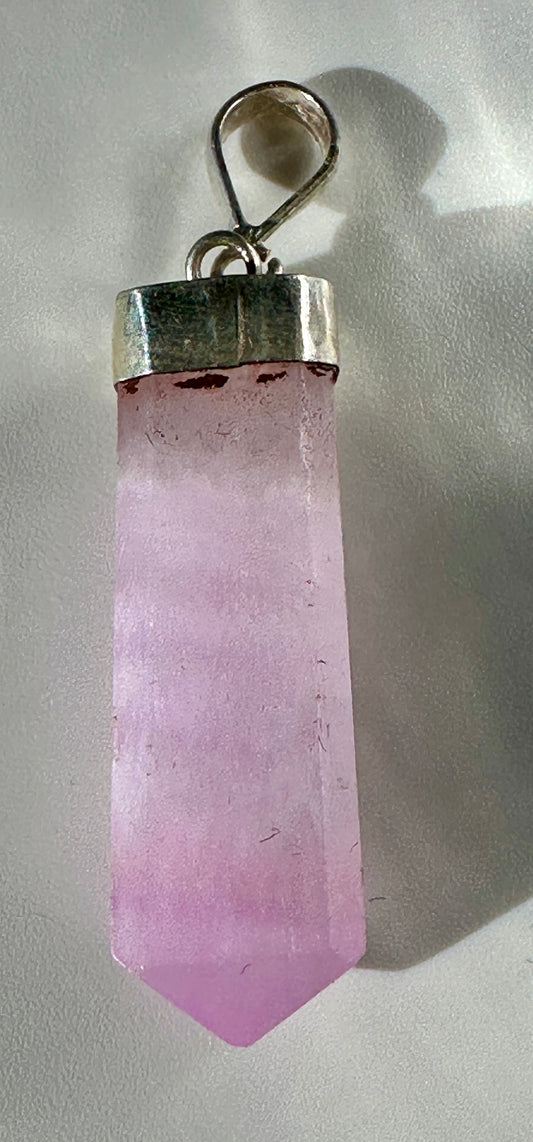 Pink Aragonite in Silver