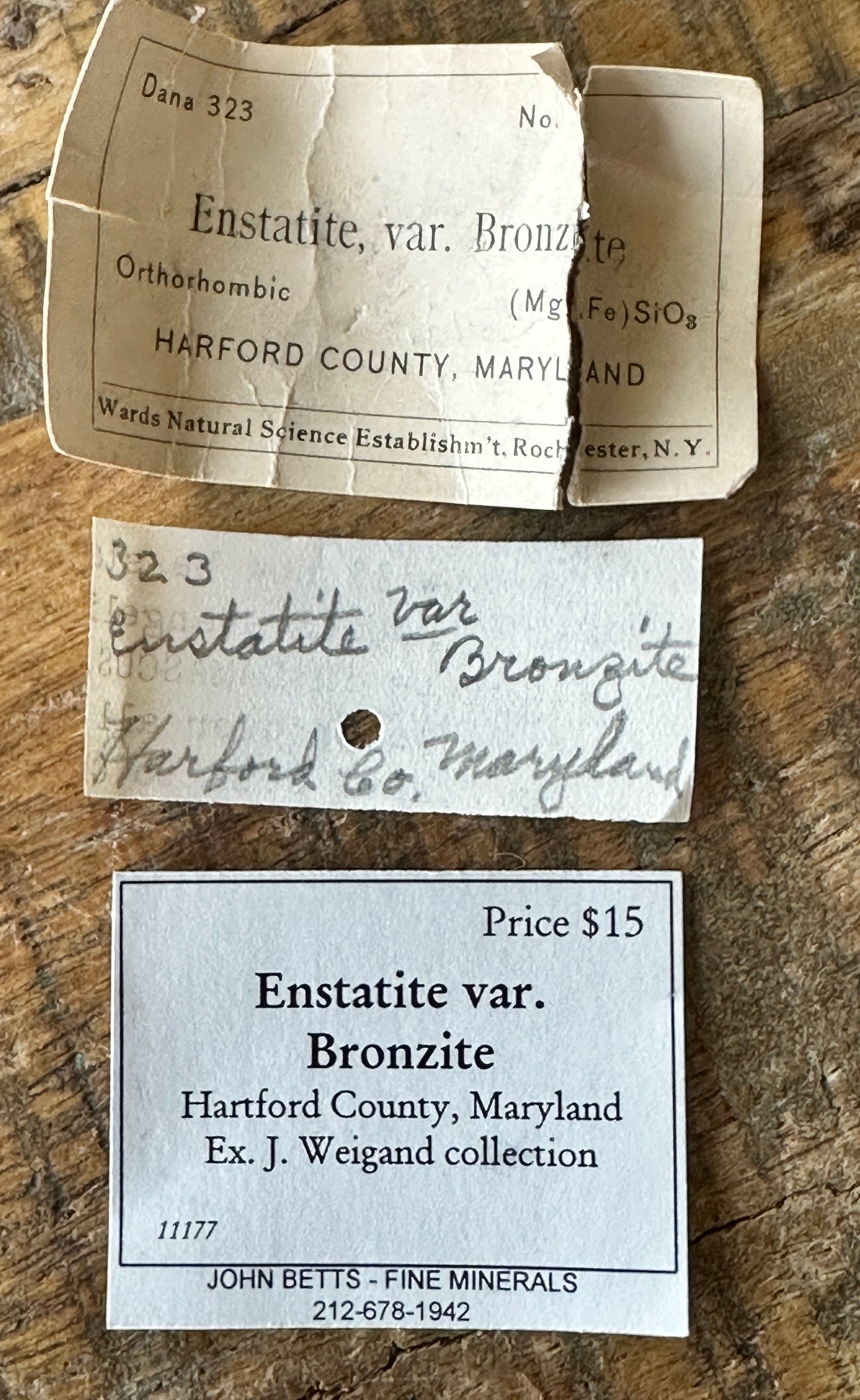 Enstatite var: Bronzite