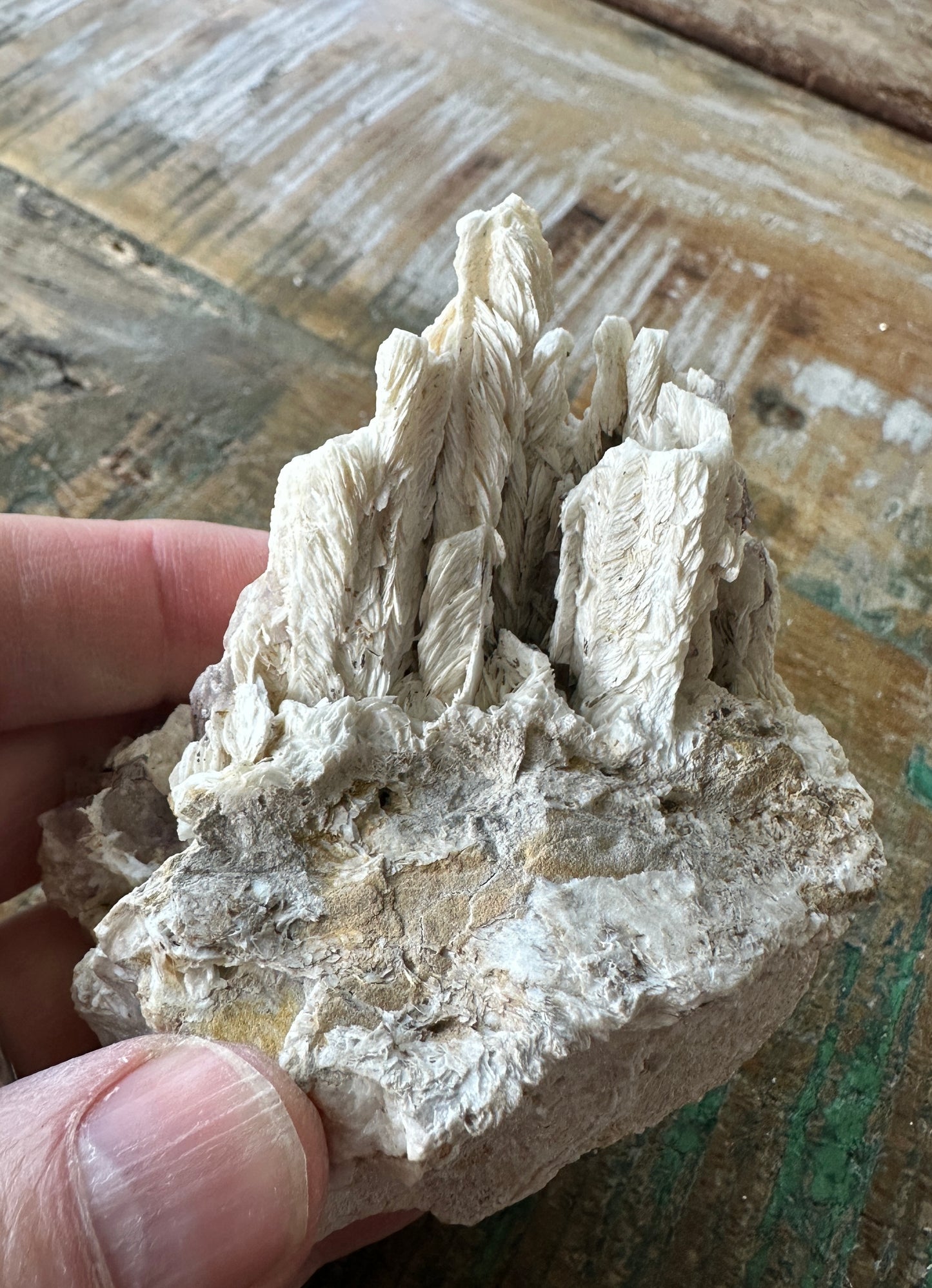 Fluorite on Barite
