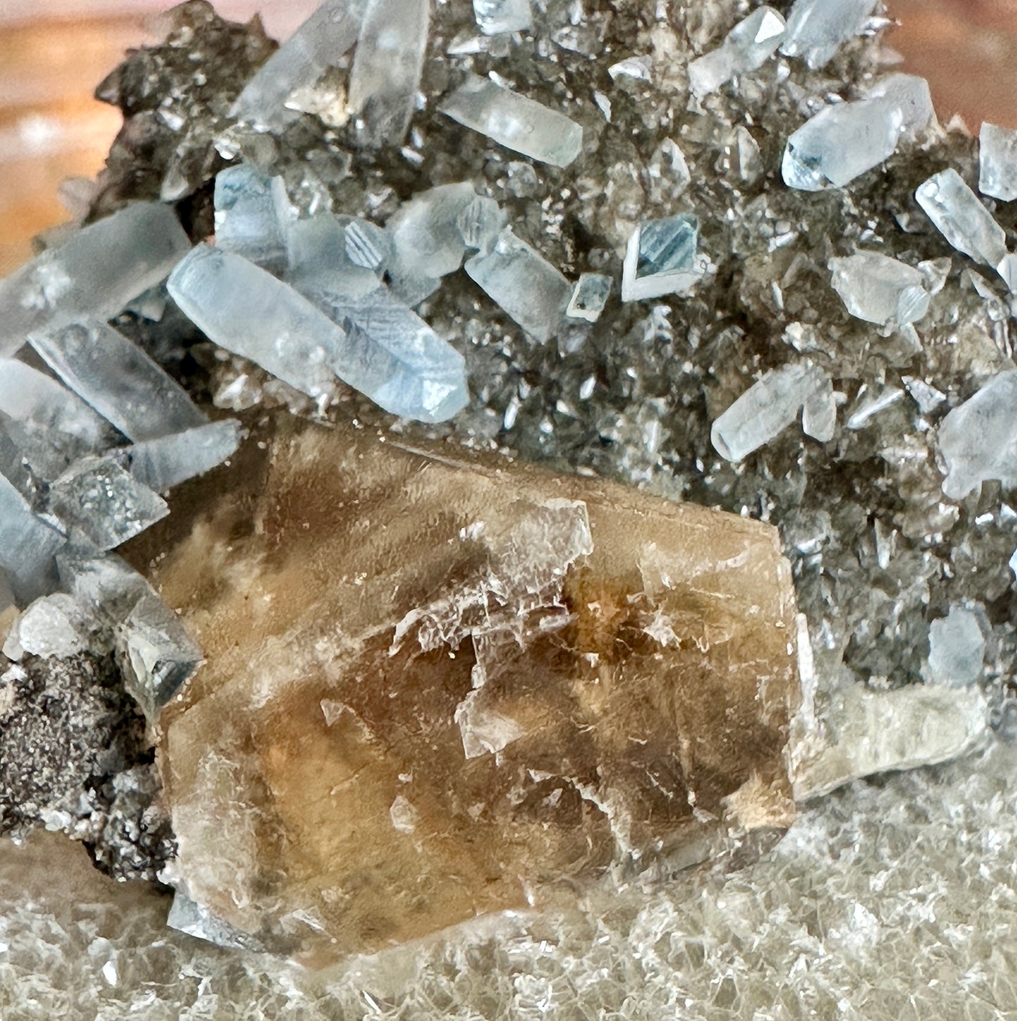 Celestite & Barite on Matrix