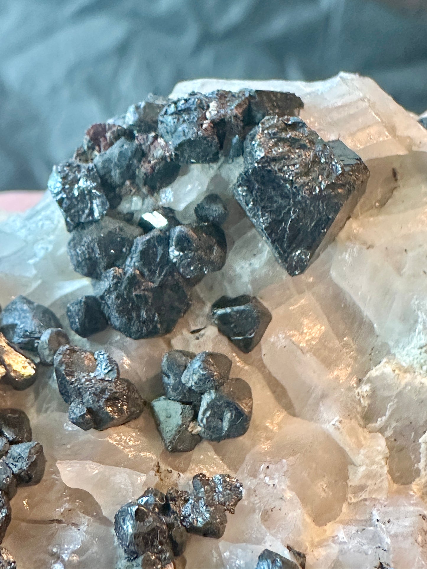 Franklinite Crystals in Matrix