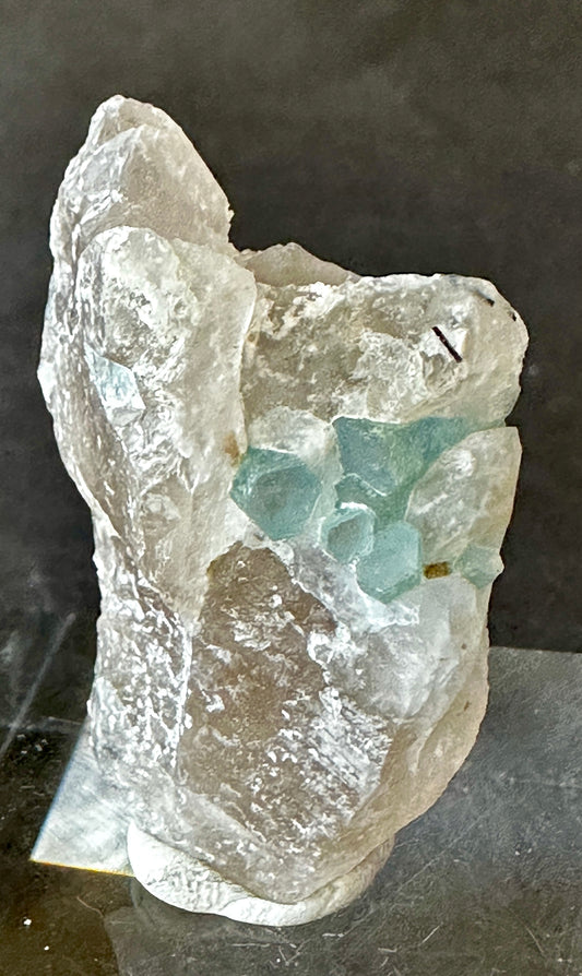 Aquamarine on Quartz