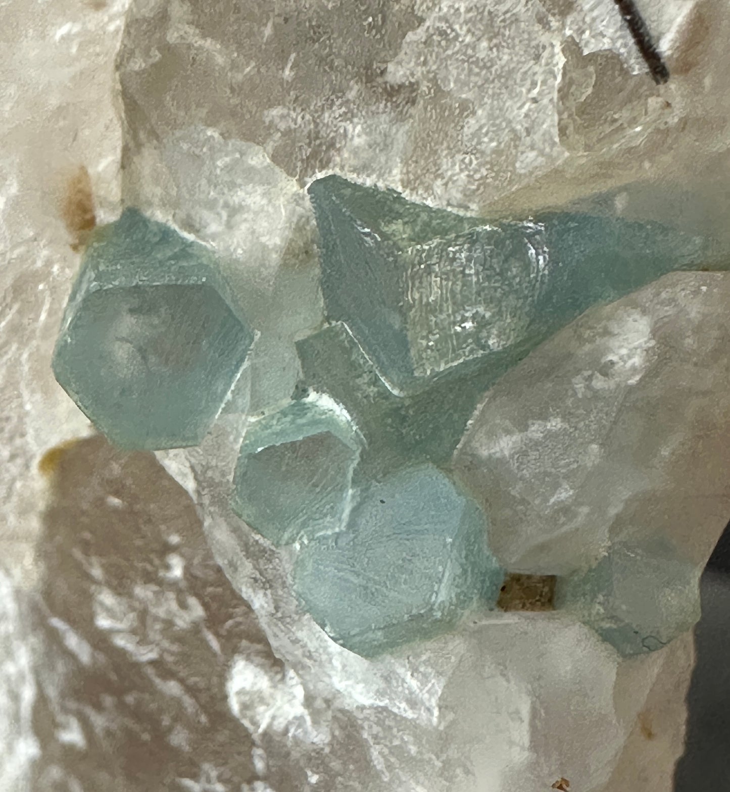 Aquamarine on Quartz