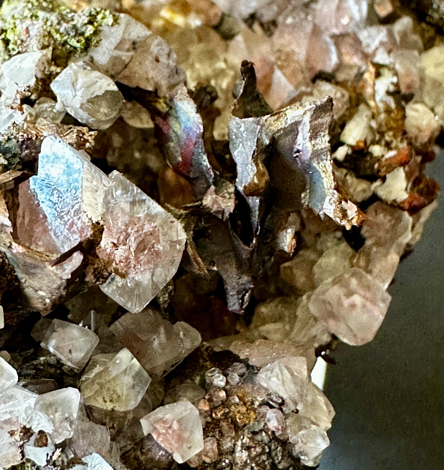 Native Copper - included in calcite