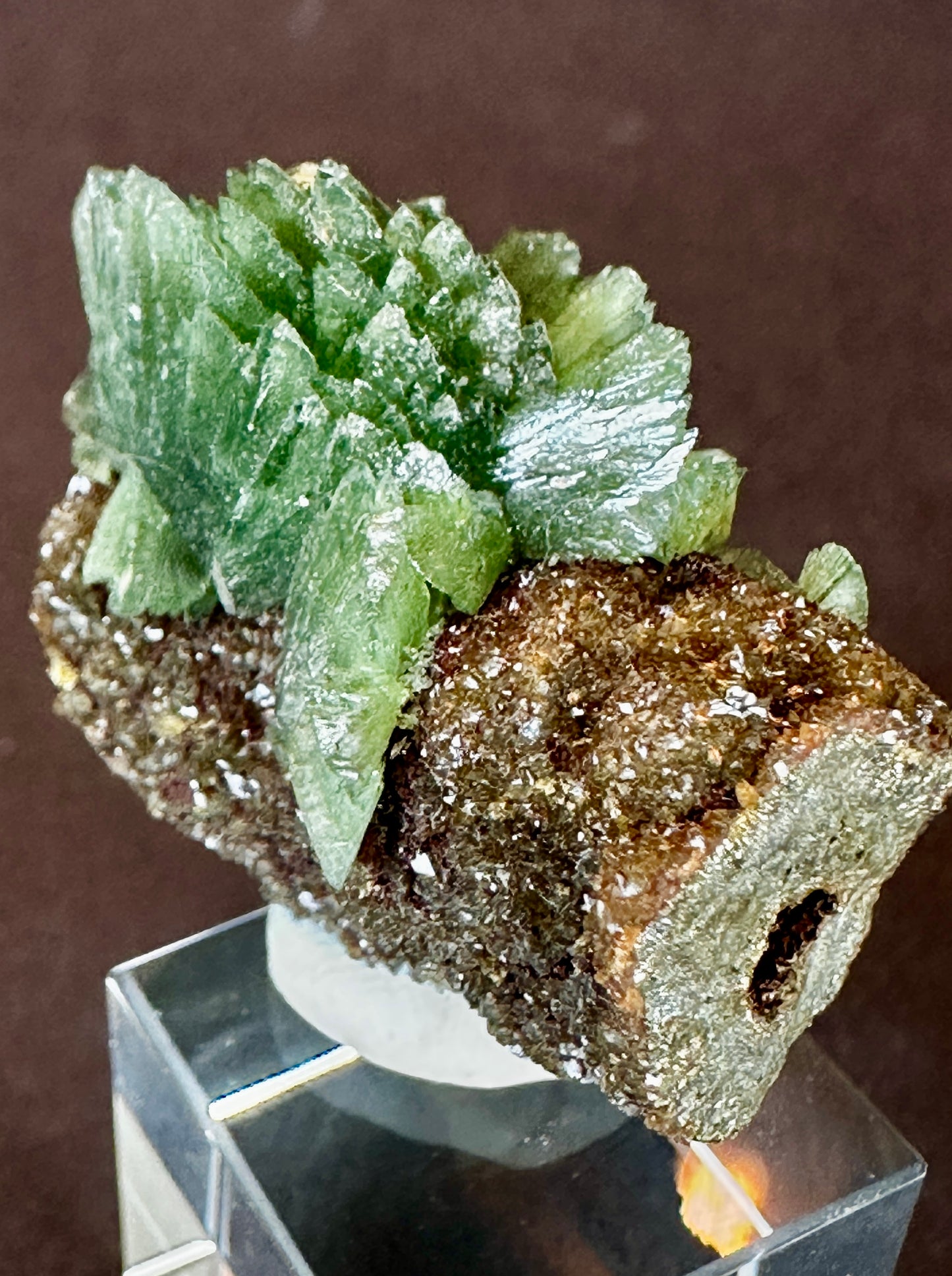 Ludlumite on Marcasite